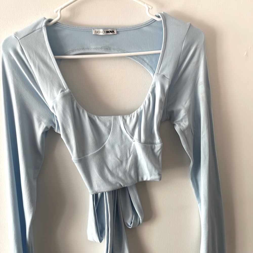 Fashion nova long sleeve open back